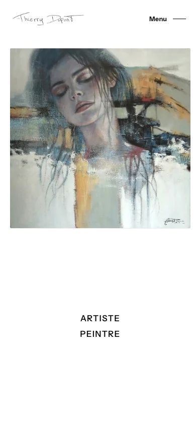 Site d’artiste peintre sur mobile